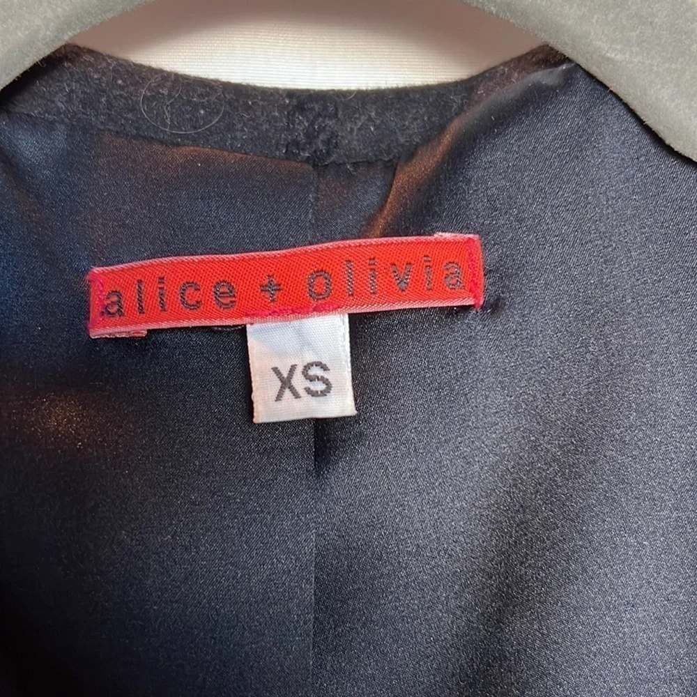 Alice + Olivia Cape Collar Cropped Plaid Wool Jacket - Picture 8 of 9